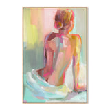Women Posing, By Jenny Westenhofer Art Wall Art Gioia-Local 40x60cm Framed Canvas Oak