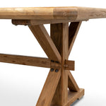 Ex Display - Winston Reclaimed 2.4m Elm Wood Dining Table - Rustic Natural Dining Table Reclaimed-Core