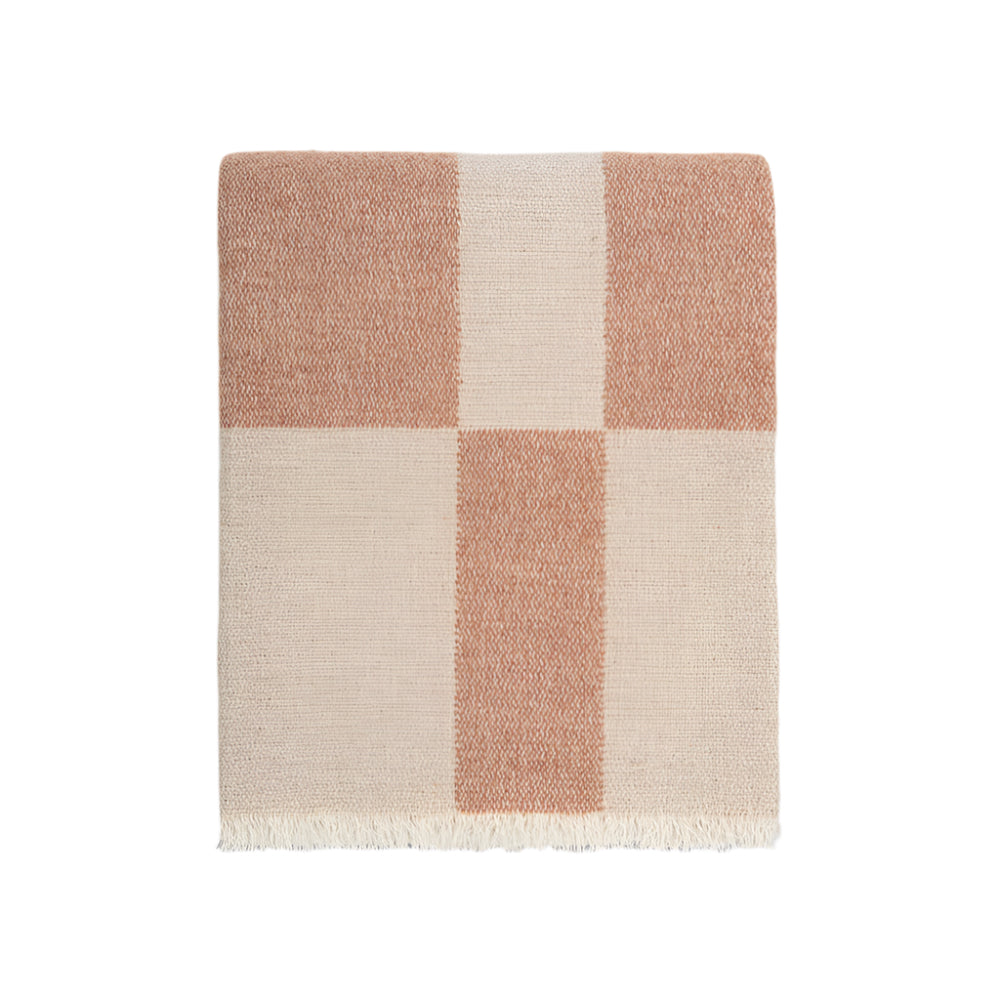 Ex Display - Winton Stonewashed Cotton 130cm x 170cm Throw - Coral Throw Furtex-Local