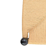 Set of 2 - Harper Wooden Dining Chair - Black - Natural Seat Dining Chair Swady-Core   