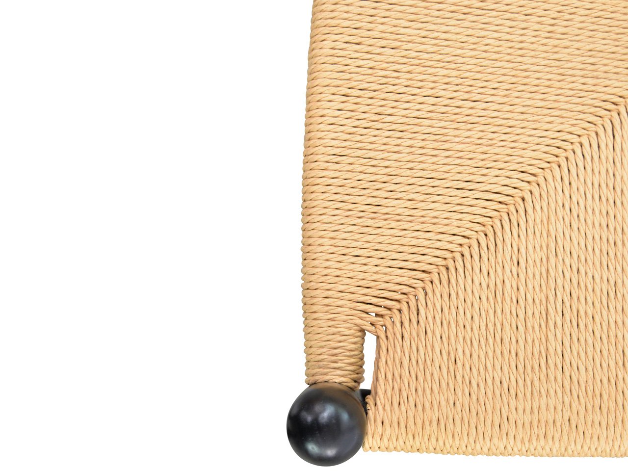 Set of 2 - Harper Wooden Dining Chair - Black - Natural Seat Dining Chair Swady-Core   