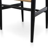 Set of 2 - Harper Wooden Dining Chair - Black - Natural Seat Dining Chair Swady-Core   