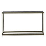 Ian 140cm Console Table in Dark Natural - Golden Frame Console Table Nicki-Core   