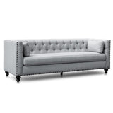 Ex Display - Aurea 3 Seater Fabric Sofa - Light Grey Texture Sofa Casa-Core