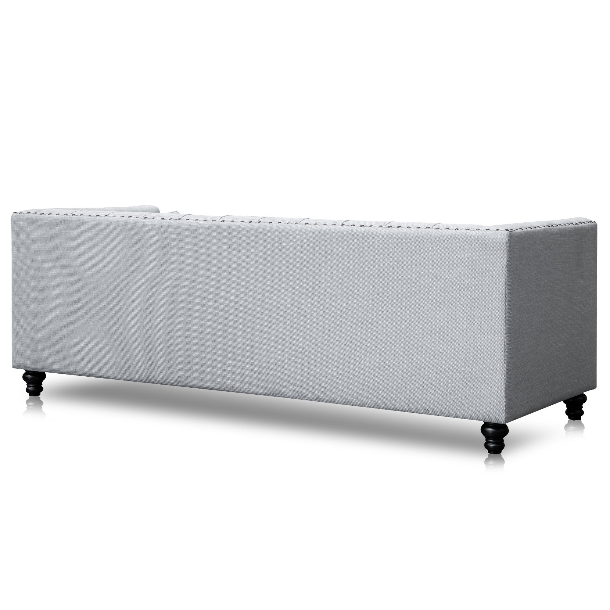 Ex Display - Aurea 3 Seater Fabric Sofa - Light Grey Texture Sofa Casa-Core