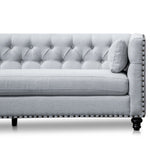 Ex Display - Aurea 3 Seater Fabric Sofa - Light Grey Texture Sofa Casa-Core