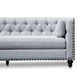 Ex Display - Aurea 3 Seater Fabric Sofa - Light Grey Texture Sofa Casa-Core