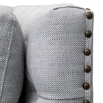Ex Display - Aurea 3 Seater Fabric Sofa - Light Grey Texture Sofa Casa-Core