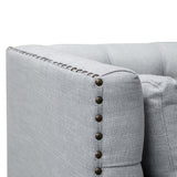 Ex Display - Aurea 3 Seater Fabric Sofa - Light Grey Texture Sofa Casa-Core