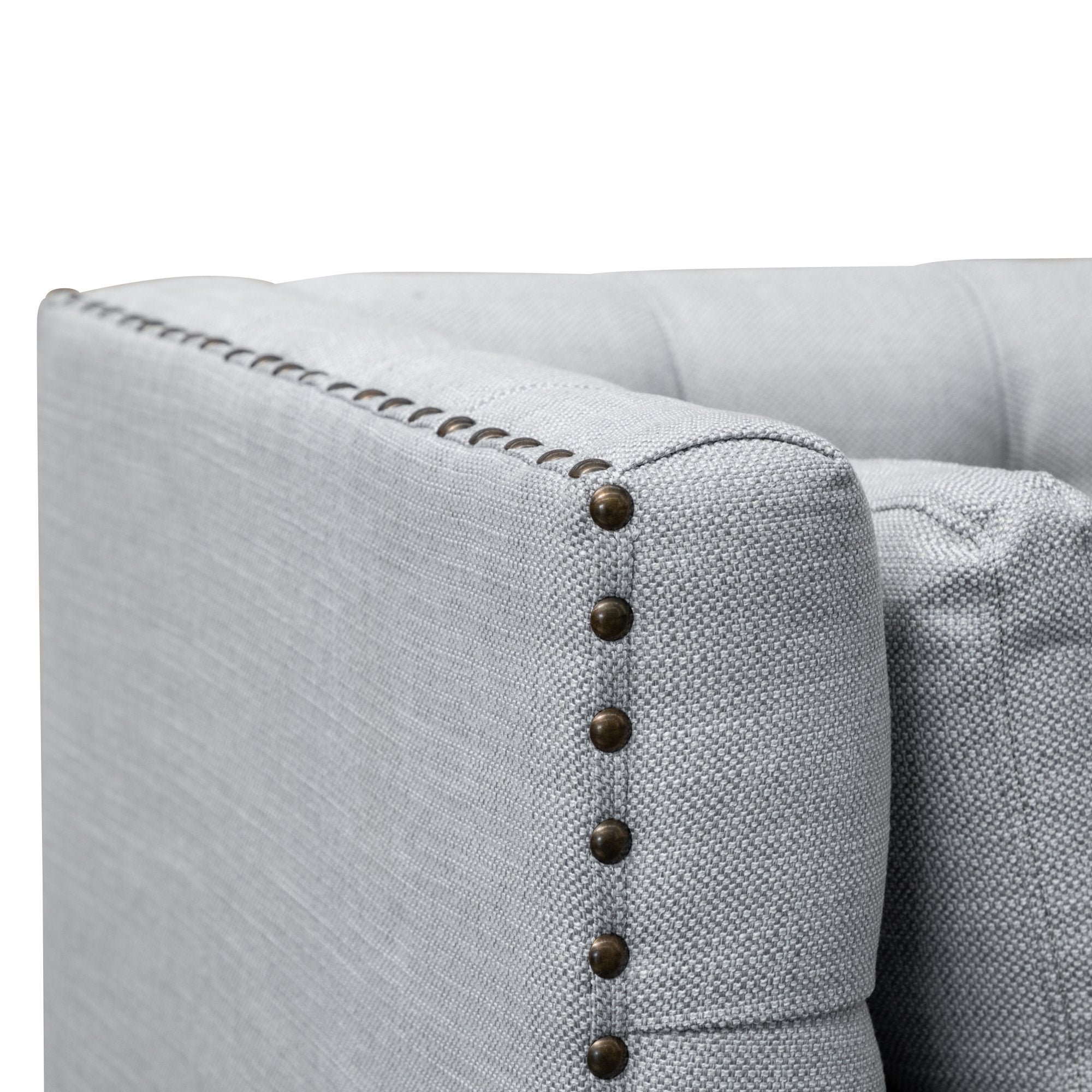 Ex Display - Aurea 3 Seater Fabric Sofa - Light Grey Texture Sofa Casa-Core