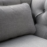 Ex Display - Aurea 3 Seater Fabric Sofa - Light Grey Texture Sofa Casa-Core