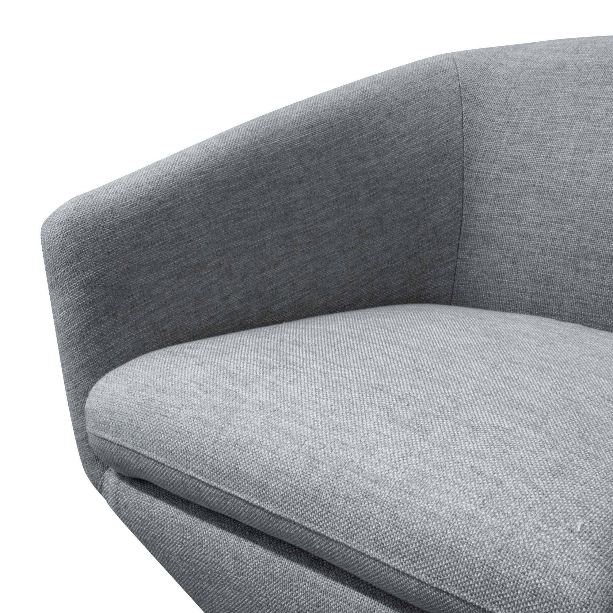 Ex Display - Donna Swivel Lounge Chair - Light Grey Armchair K Sofa-Core
