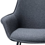Set of 2 - Nola Fabric Dining Chair - Charcoal Grey DC2633-SEx2