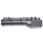Della Right Return Modular Fabric Sofa - Graphite Grey Chaise Lounge Casa-Core   