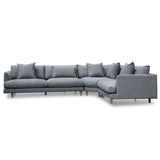 Della Right Return Modular Fabric Sofa - Graphite Grey Chaise Lounge Casa-Core   