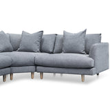 Della Right Return Modular Fabric Sofa - Graphite Grey Chaise Lounge Casa-Core   