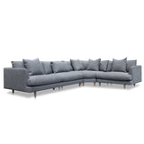 Della Right Return Modular Fabric Sofa - Graphite Grey Chaise Lounge Casa-Core   