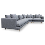 Della Right Return Modular Fabric Sofa - Graphite Grey Chaise Lounge Casa-Core   