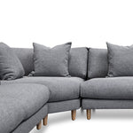 Della Right Return Modular Fabric Sofa - Graphite Grey Chaise Lounge Casa-Core   