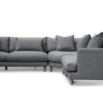 Della Right Return Modular Fabric Sofa - Graphite Grey Chaise Lounge Casa-Core   