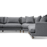 Della Right Return Modular Fabric Sofa - Graphite Grey Chaise Lounge Casa-Core   