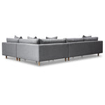 Della Right Return Modular Fabric Sofa - Graphite Grey Chaise Lounge Casa-Core   