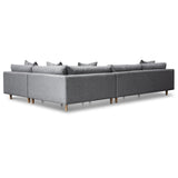 Della Right Return Modular Fabric Sofa - Graphite Grey Chaise Lounge Casa-Core   