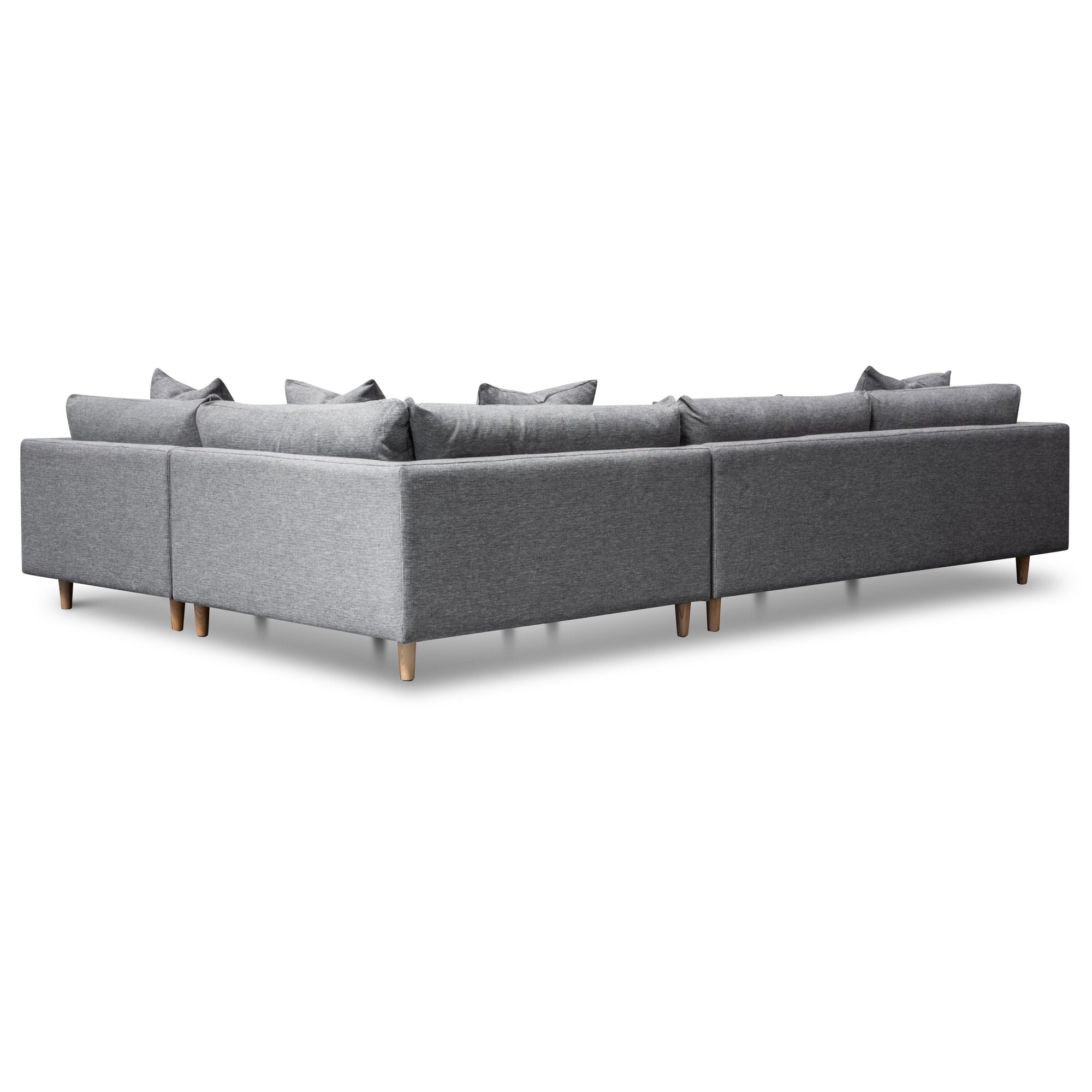 Della Right Return Modular Fabric Sofa - Graphite Grey Chaise Lounge Casa-Core   