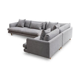 Della Right Return Modular Fabric Sofa - Graphite Grey Chaise Lounge Casa-Core   