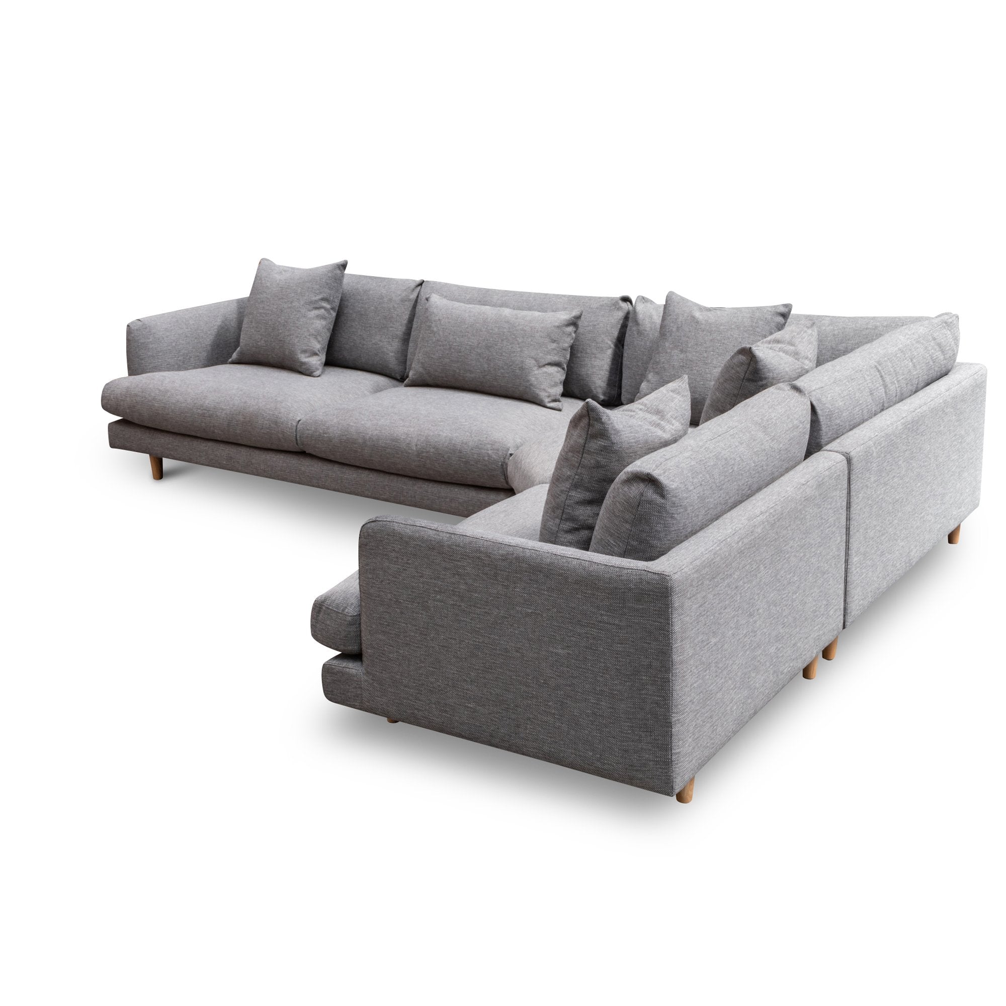 Della Right Return Modular Fabric Sofa - Graphite Grey Chaise Lounge Casa-Core   