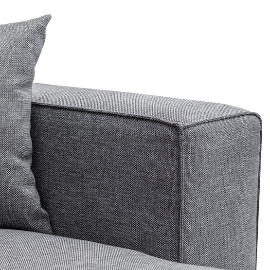 Casey 3 Seater Right Chaise Fabric Sofa - Graphite Grey Chaise Lounge Casa-Core   