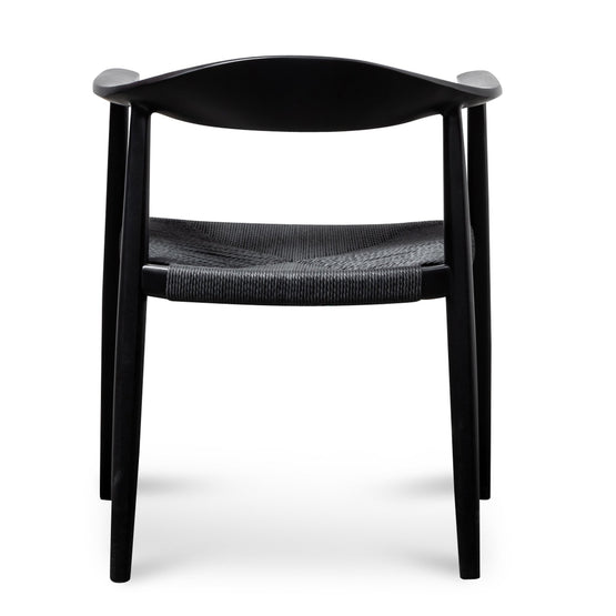 Sunday Round Dining Armchair - Full Black DC6041-SD