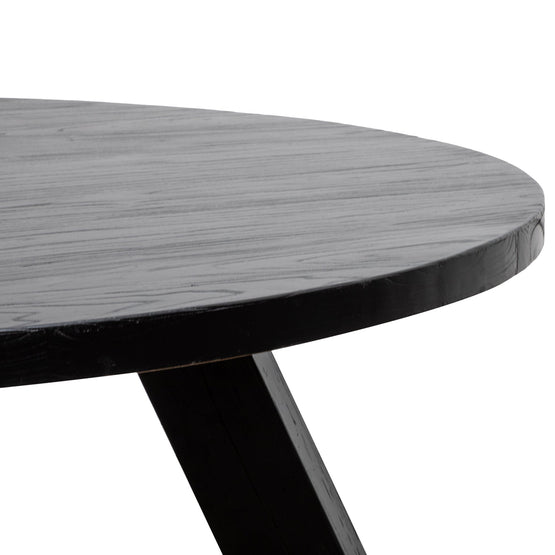 Ethan Round Dining Table - Full Black Dining Table Reclaimed-Core   