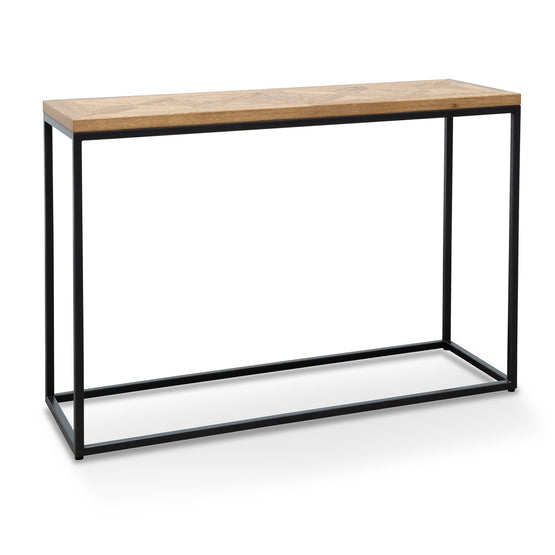 Percy Console Table - European Knotty Oak and Peppercorn DT2804-VN