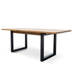 Percy Extendable Dining Table - European Knotty Oak and Peppercorn DT2805-VN