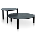 Nest Of Holloway Wooden Round Coffee Table - Black Coffee Table KD-Core   