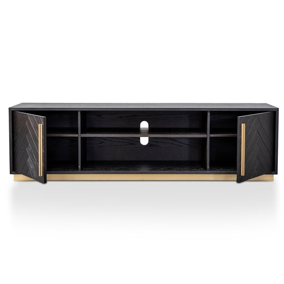Wilma 1.8m Wooden TV Entertainment Unit - Peppercorn and Brass TV Entertainment Unit VN-Core   