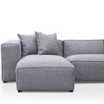 Casey 3 Seater Left Chaise Fabric Sofa - Graphite Grey Chaise Lounge Casa-Core   