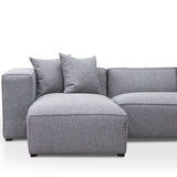 Casey 3 Seater Left Chaise Fabric Sofa - Graphite Grey Chaise Lounge Casa-Core   