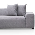 Casey 3 Seater Left Chaise Fabric Sofa - Graphite Grey Chaise Lounge Casa-Core   