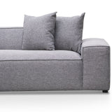 Casey 3 Seater Left Chaise Fabric Sofa - Graphite Grey Chaise Lounge Casa-Core   