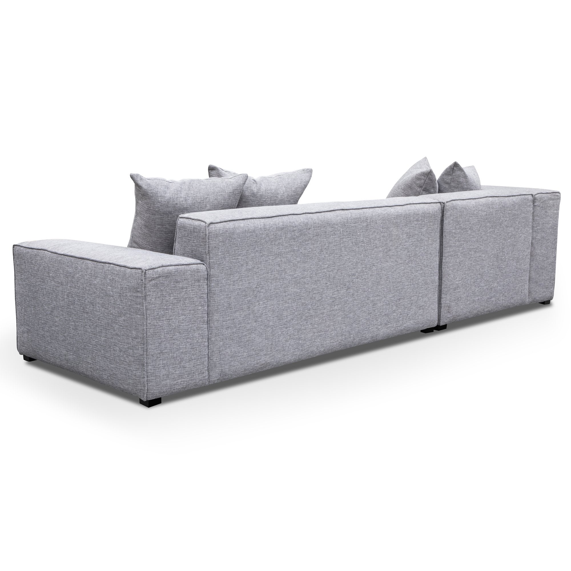 Casey 3 Seater Left Chaise Fabric Sofa - Graphite Grey Chaise Lounge Casa-Core   