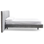 Reylon King Bed Frame - Charcoal Velvet Bed Frame Ming-Core   