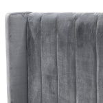 Hillsdale King Bed Frame - Wide Base in Charcoal Velvet - Last One Bed Frame Ming-Core