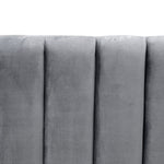 Hillsdale King Bed Frame - Wide Base in Charcoal Velvet - Last One Bed Frame Ming-Core