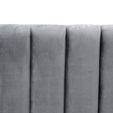 Hillsdale King Bed Frame - Wide Base in Charcoal Velvet - Last One Bed Frame Ming-Core