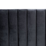 Hillsdale King Bed Frame - Black Velvet Bed Frame Ming-Core   
