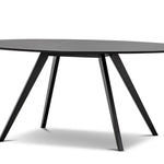 Anders 1.8m Oval Oak Dining Table - Black Dining Table Eastern-local   