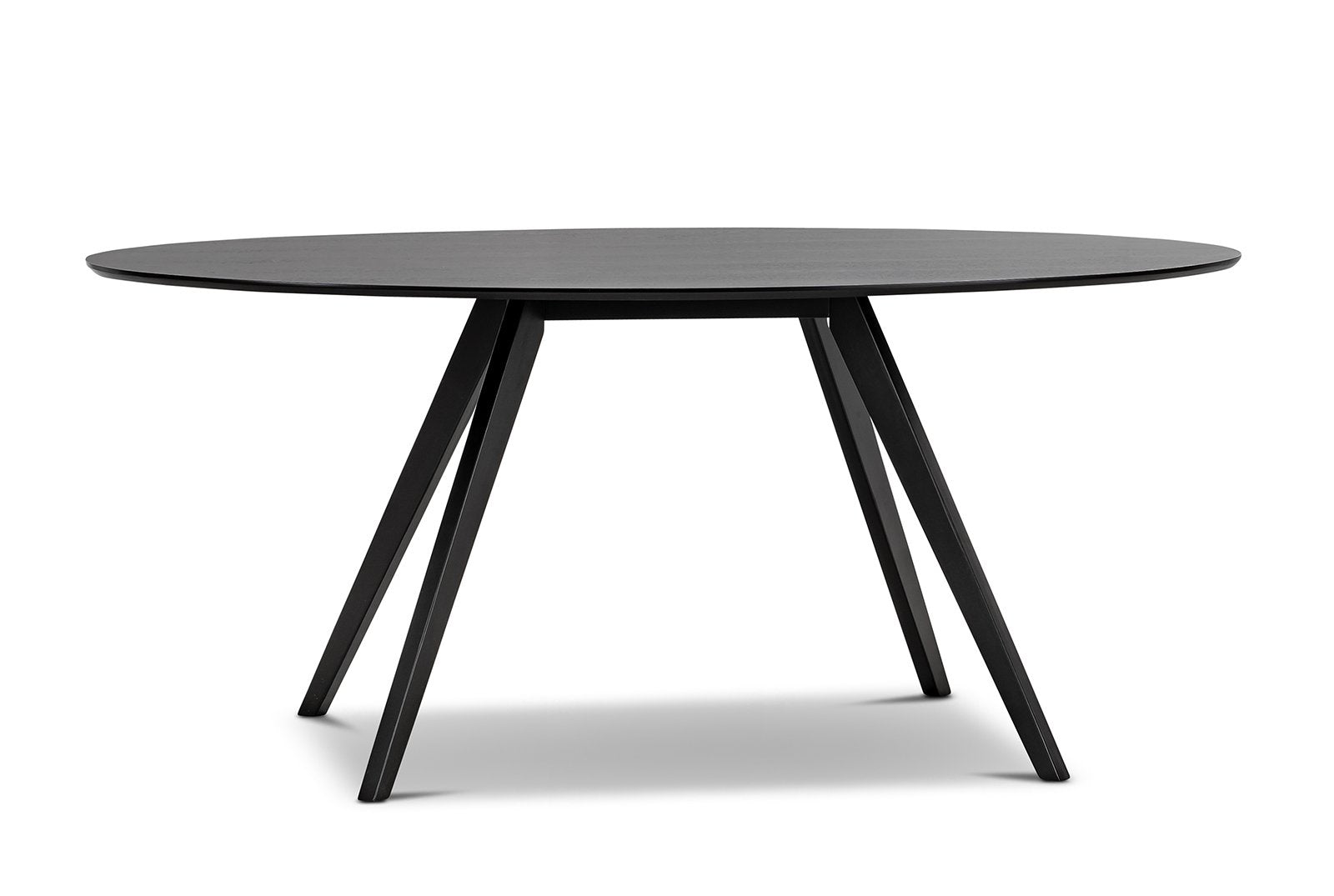 Anders 1.8m Oval Oak Dining Table - Black Dining Table Eastern-local   