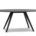 Anders 1.8m Oval Oak Dining Table - Black Dining Table Eastern-local   